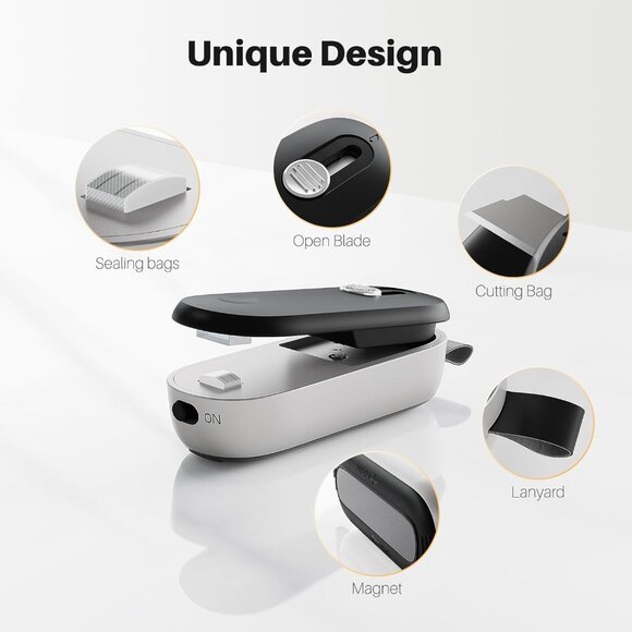 Heat Seal & Cutter with Lanyard, Portable Handheld Chip Bag(1 Set(Any Coor)) - Picture 1 of 9